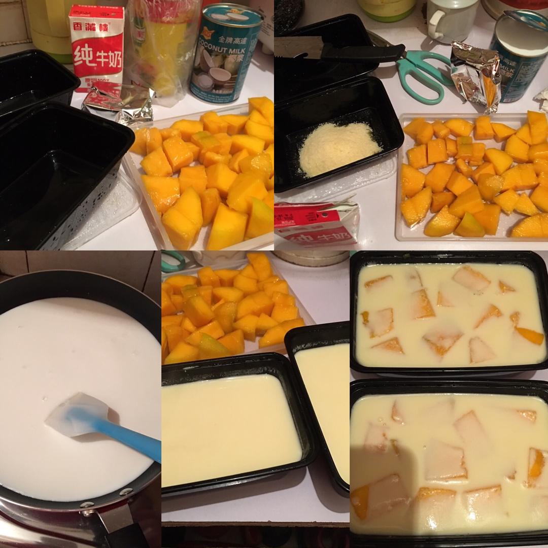 午后小甜点芒果椰汁糕教程
