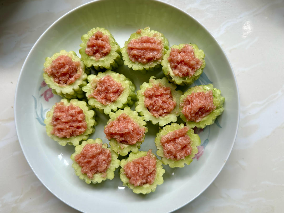 苦瓜蒸肉末～