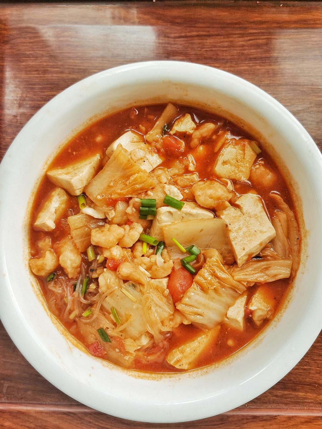 番茄虾滑粉丝煲