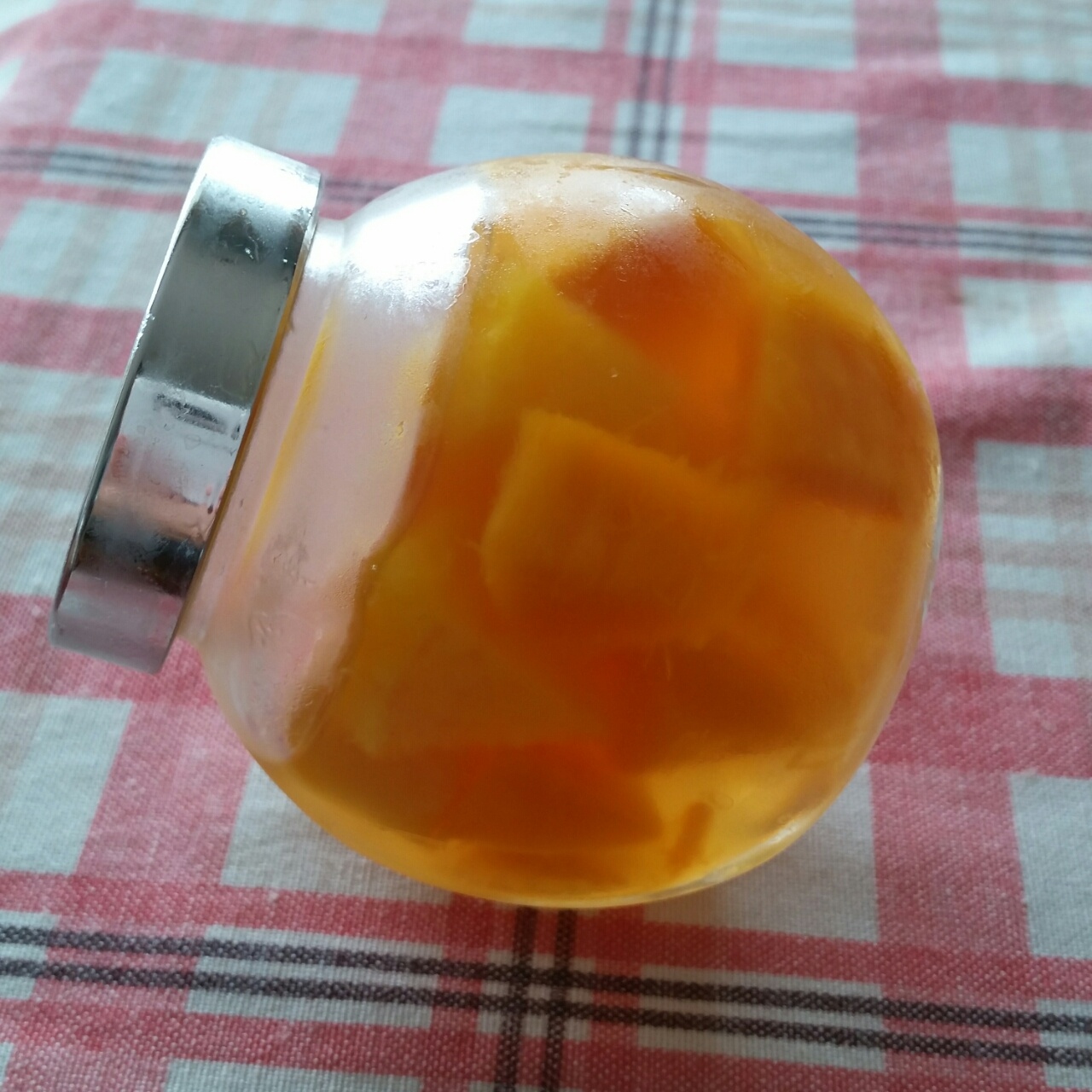 自制水晶鲜芒果果冻