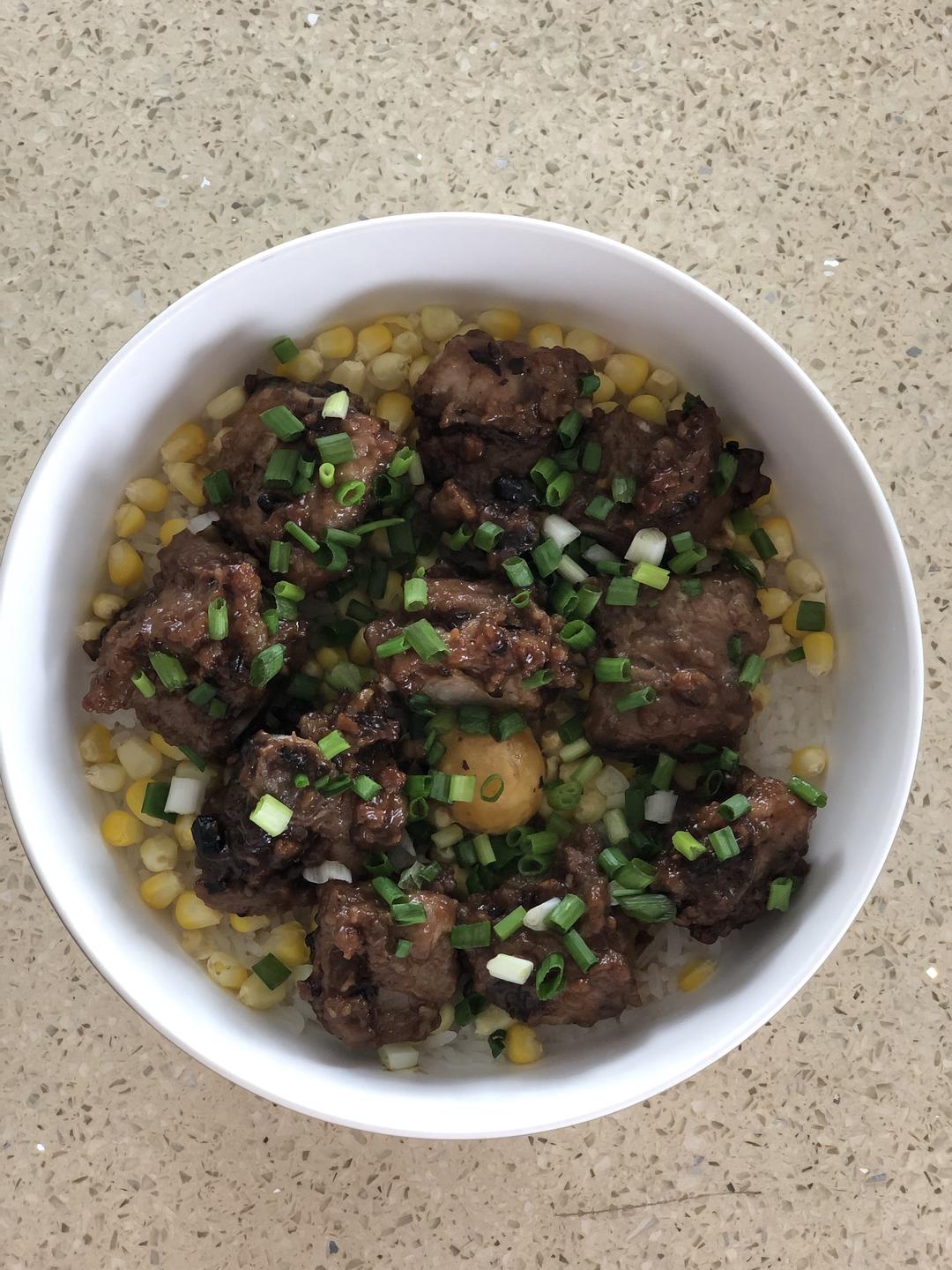 蒜蓉豆豉蒸排骨饭的做法