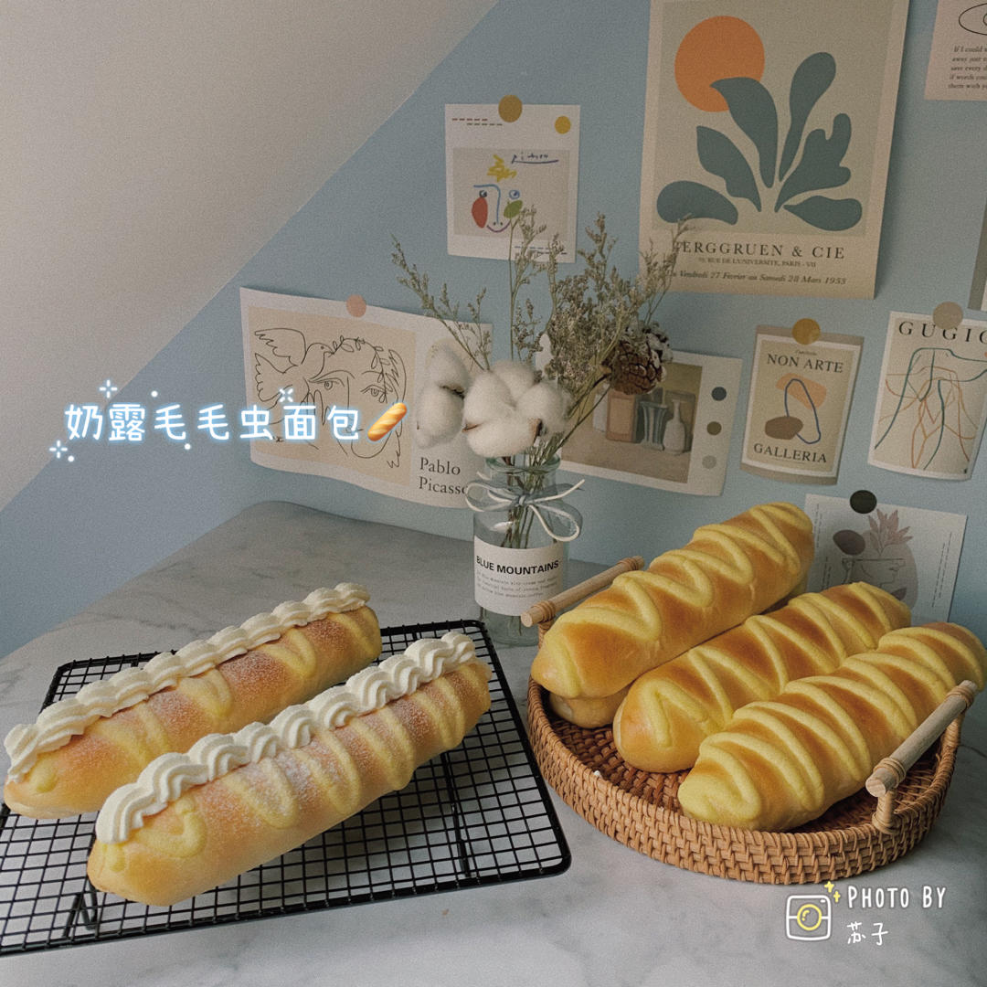 视频🐛经典｜毛毛虫面包｜美味松软｜奶味浓郁｜一口一个满足
