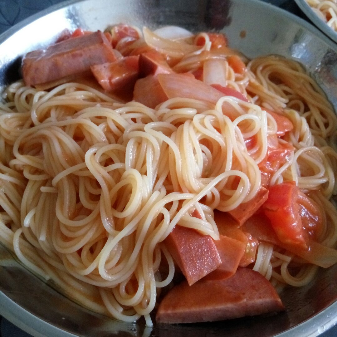 番茄火腿芝士意面