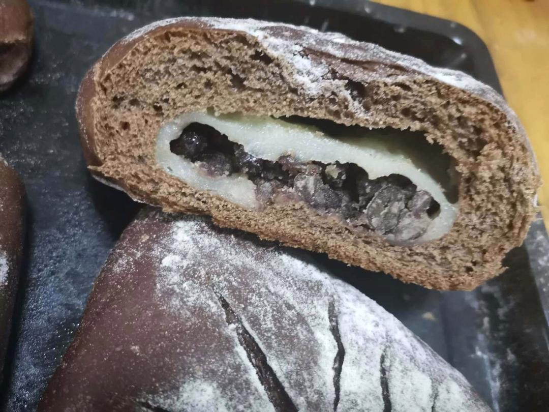 麻薯核桃夹心软欧包