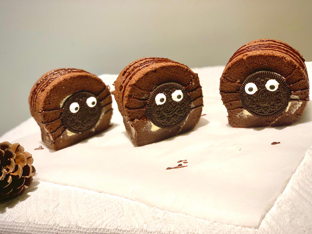 可可蛋糕卷🍰巧克力香缇奶油夹心