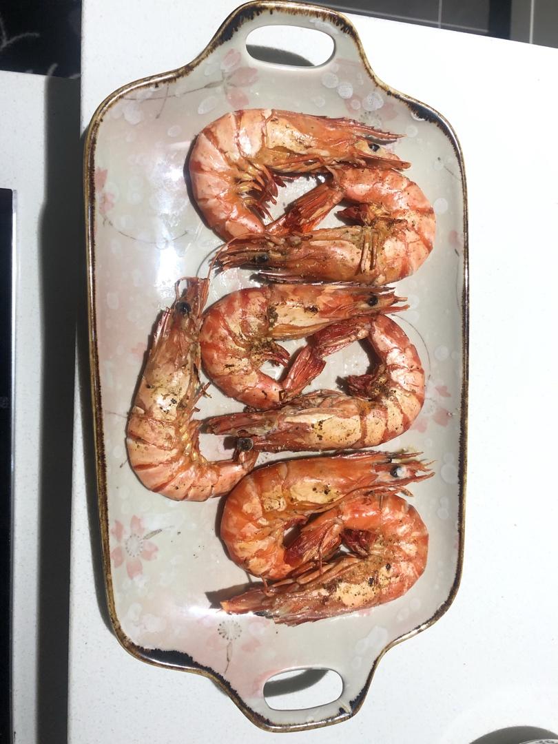 快手菜煎黑虎虾