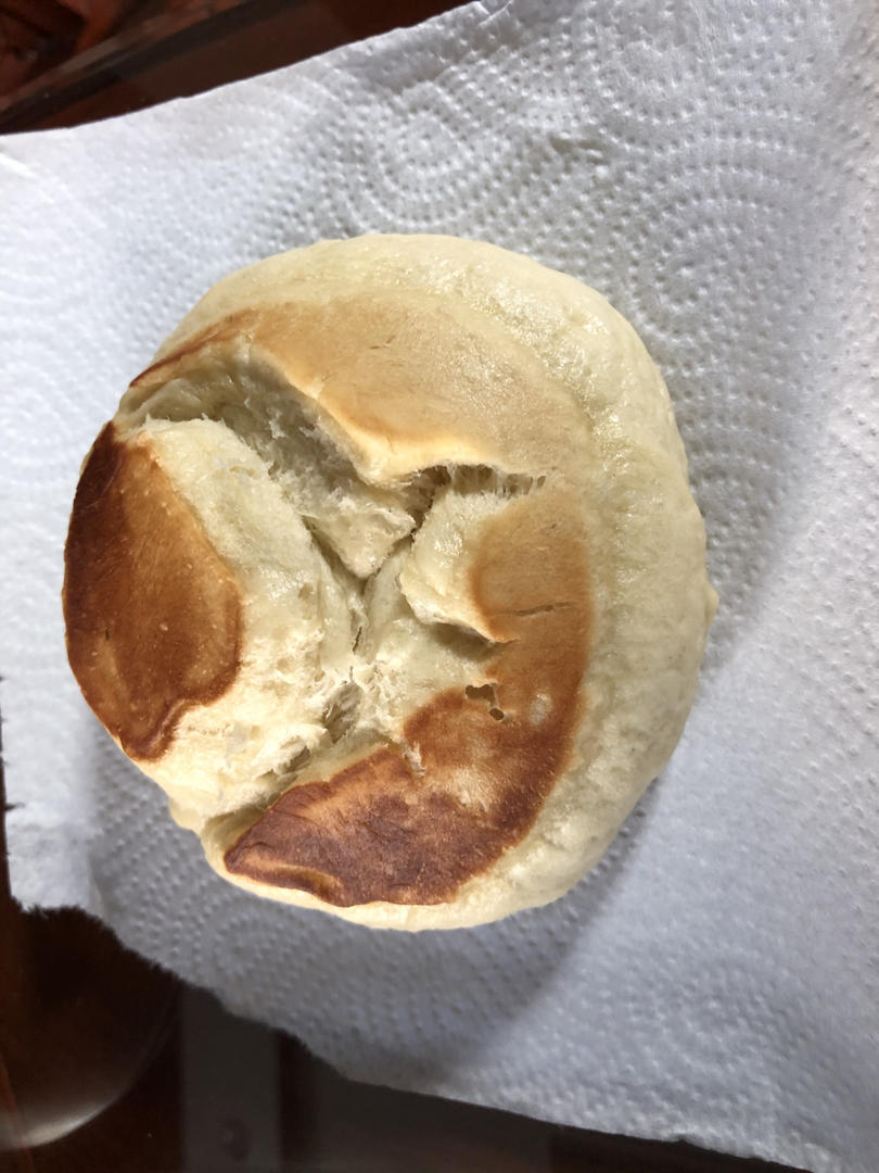 先烙后蒸的奶香开花大馒头