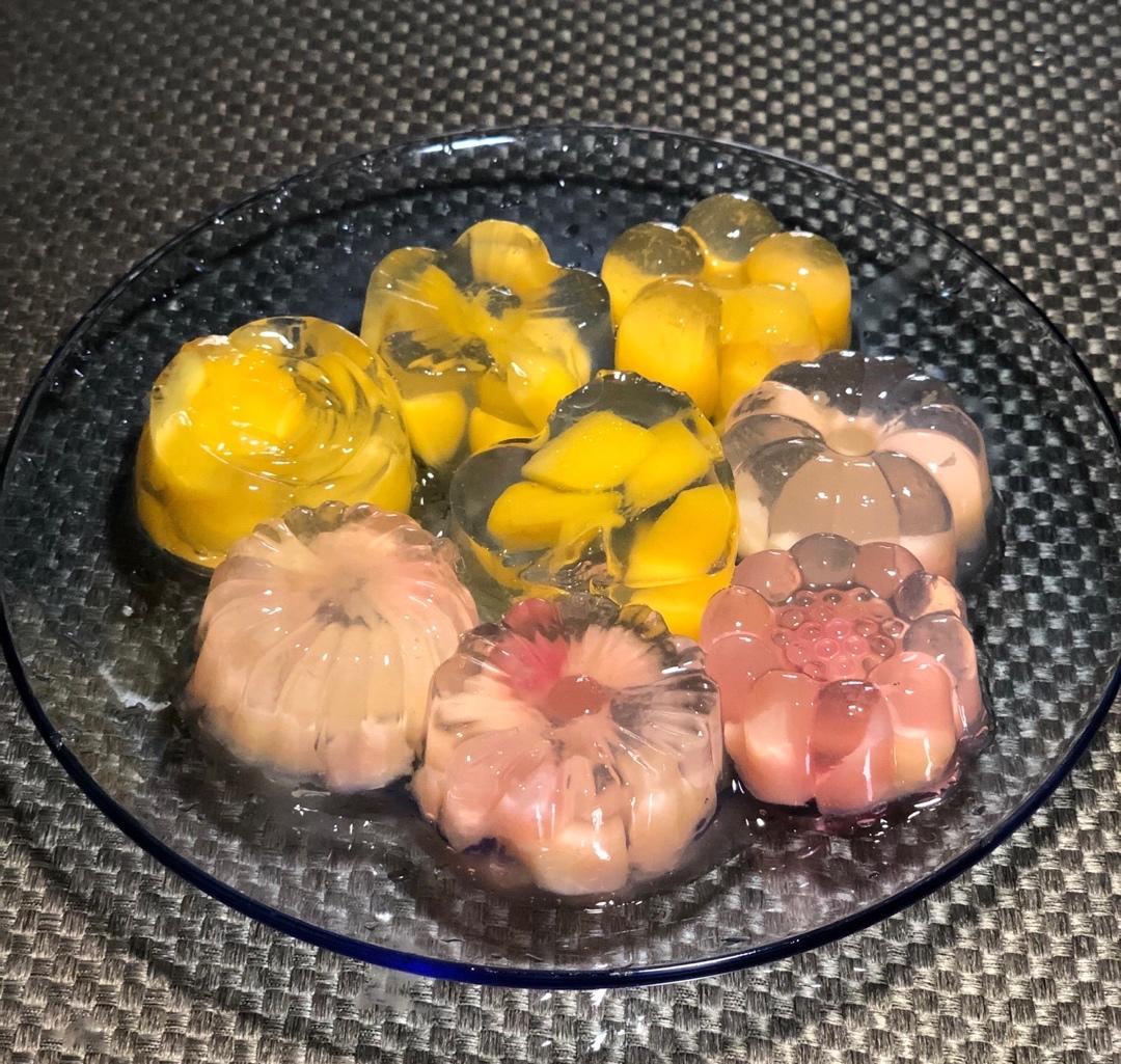 白凉粉水果布丁（果冻）