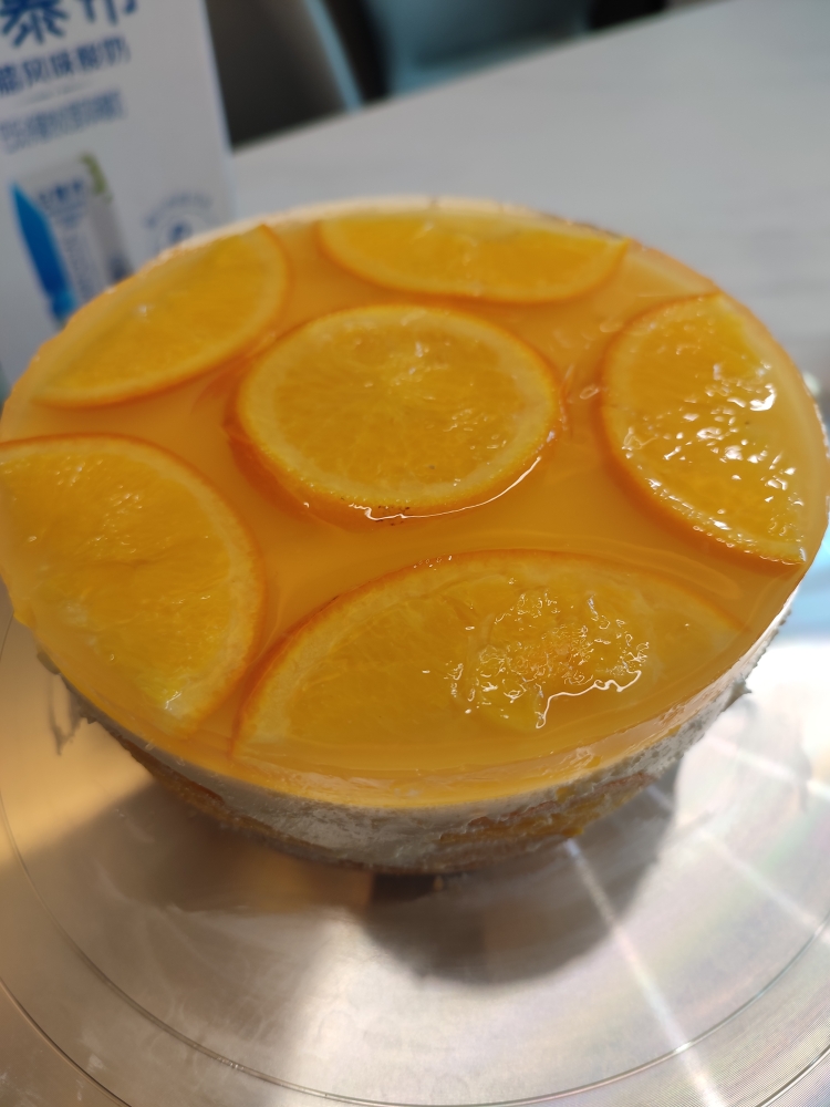 鲜橙慕斯蛋糕(六寸鲜橙镜面慕斯)的做法
