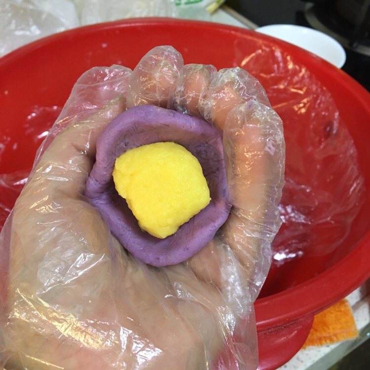 紫薯月饼（蒸）的做法 步骤8