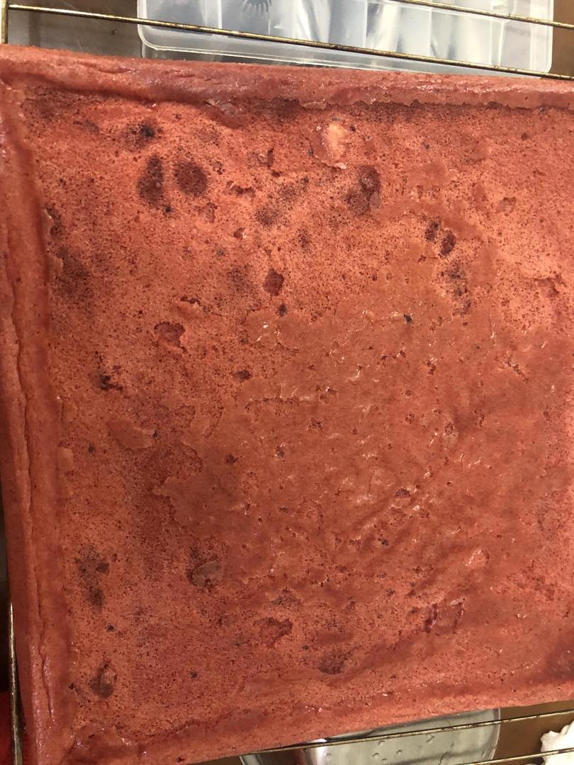 红丝绒蛋糕卷（完美毛巾底）