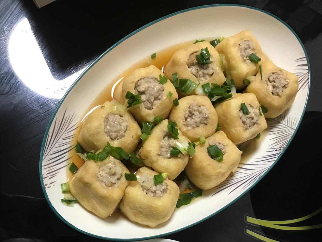 一端上桌就被秒光的时蔬肉沫酿油豆腐