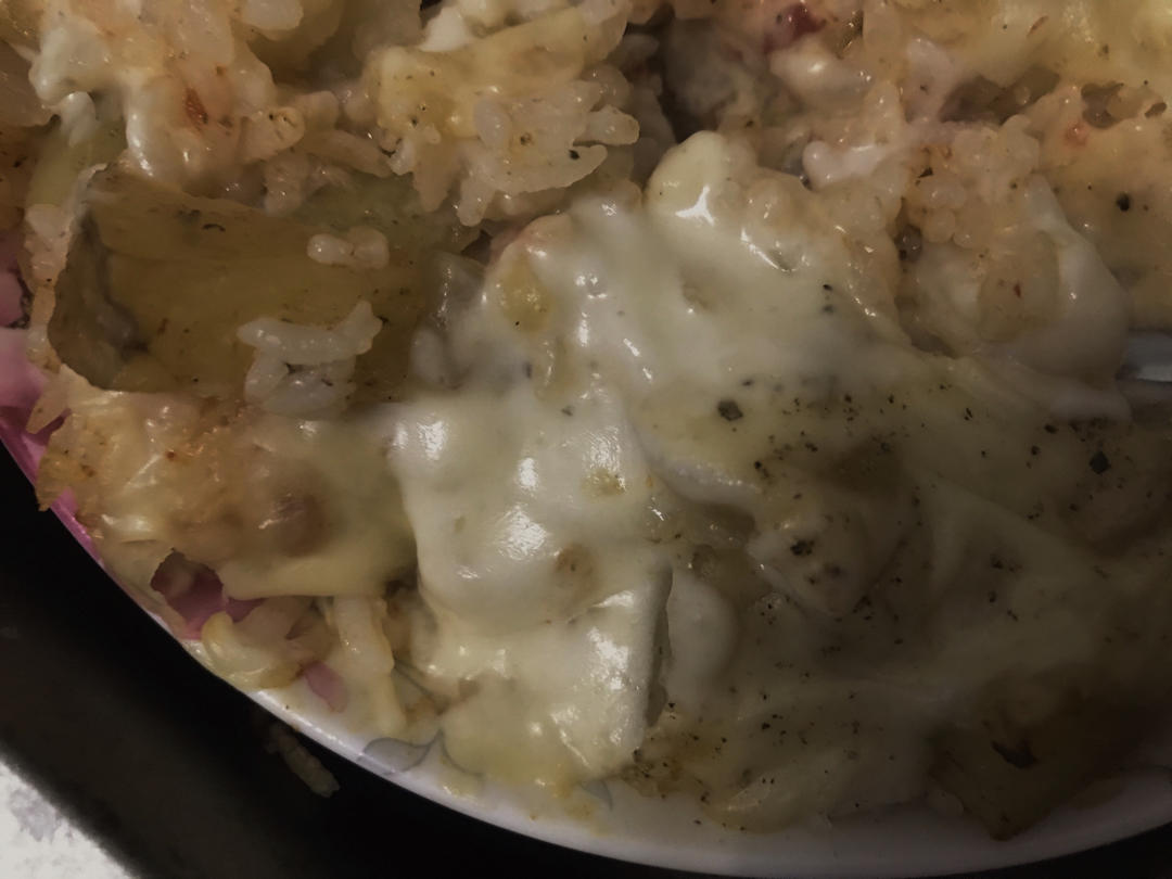 白酱鸡肉焗饭