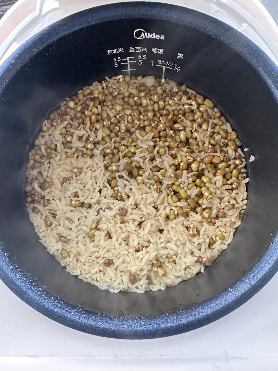 快速的绿豆米饭（不用泡豆）