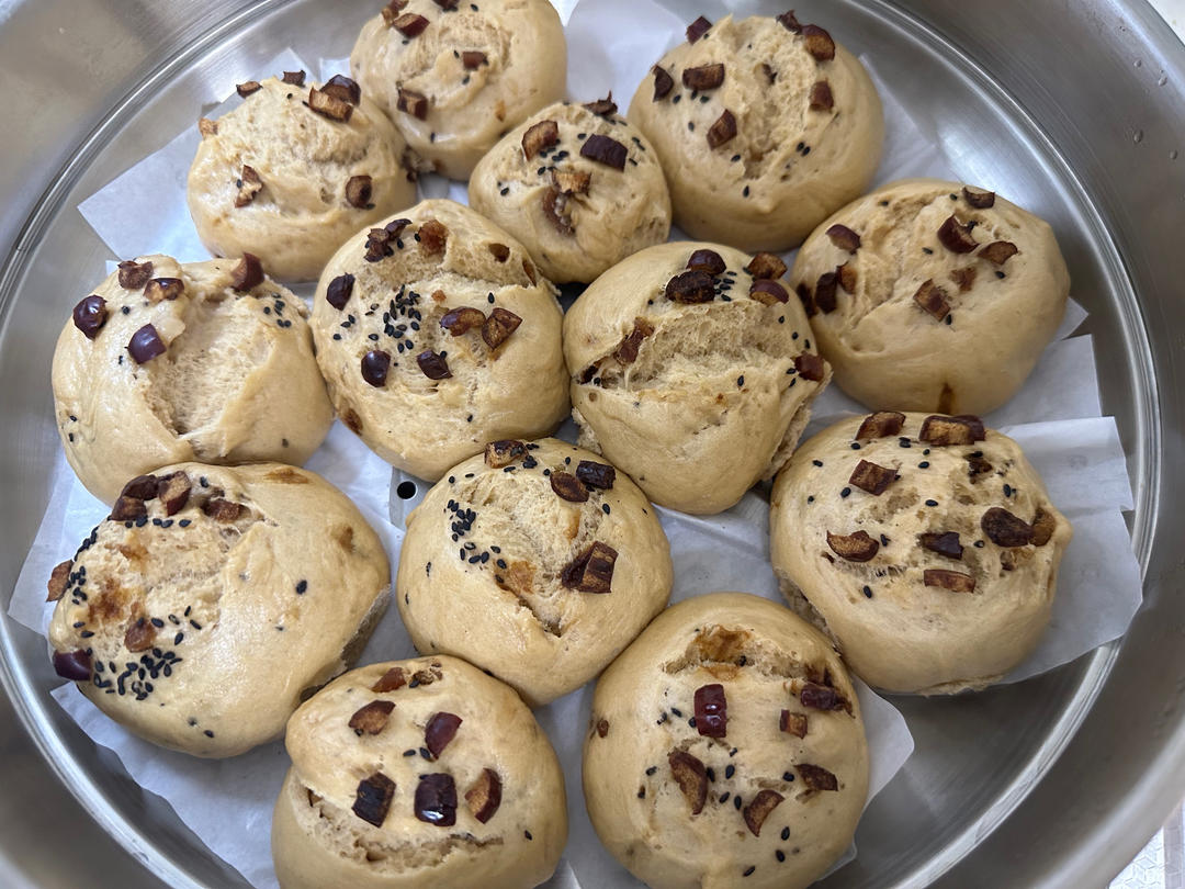 妥妥的红糖开花馒头