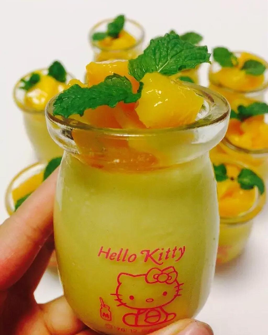 香甜苦辣咸做的芒果布丁