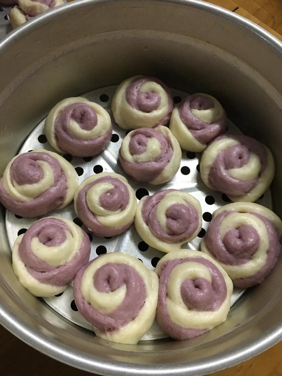 紫薯玫瑰花馒头