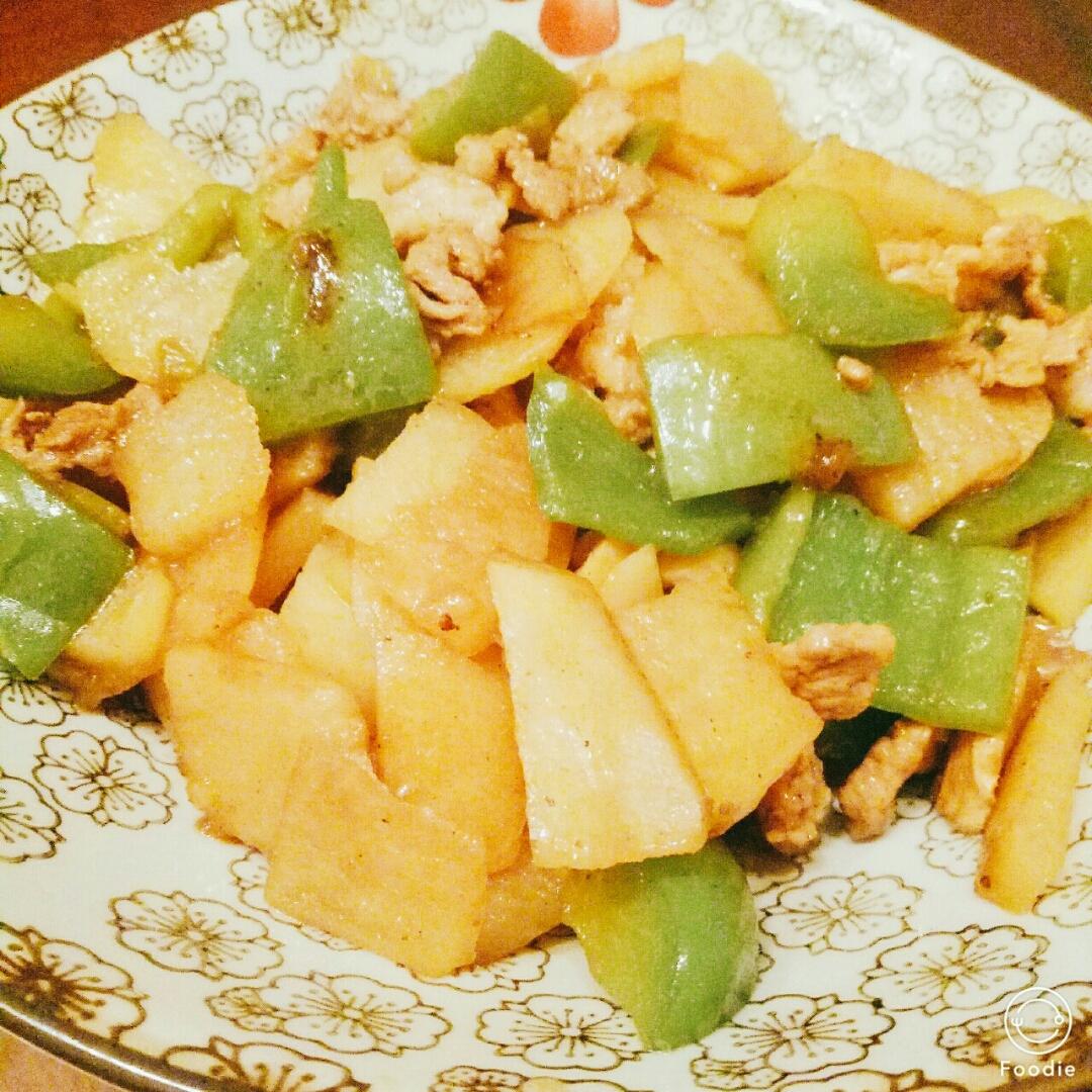 青椒土豆，素菜也可以香香的