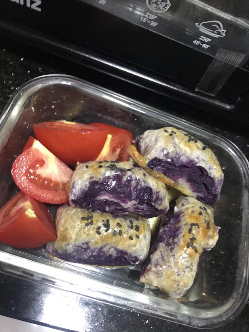 无需揉面❗️巨简单❗️酥到掉渣渣的紫薯酥饼