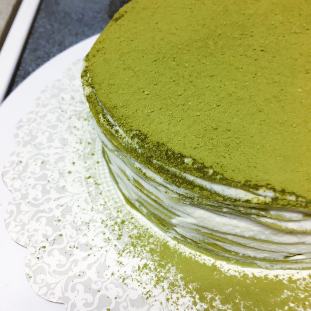 美味的煎蛋糕—抹茶千层蛋糕