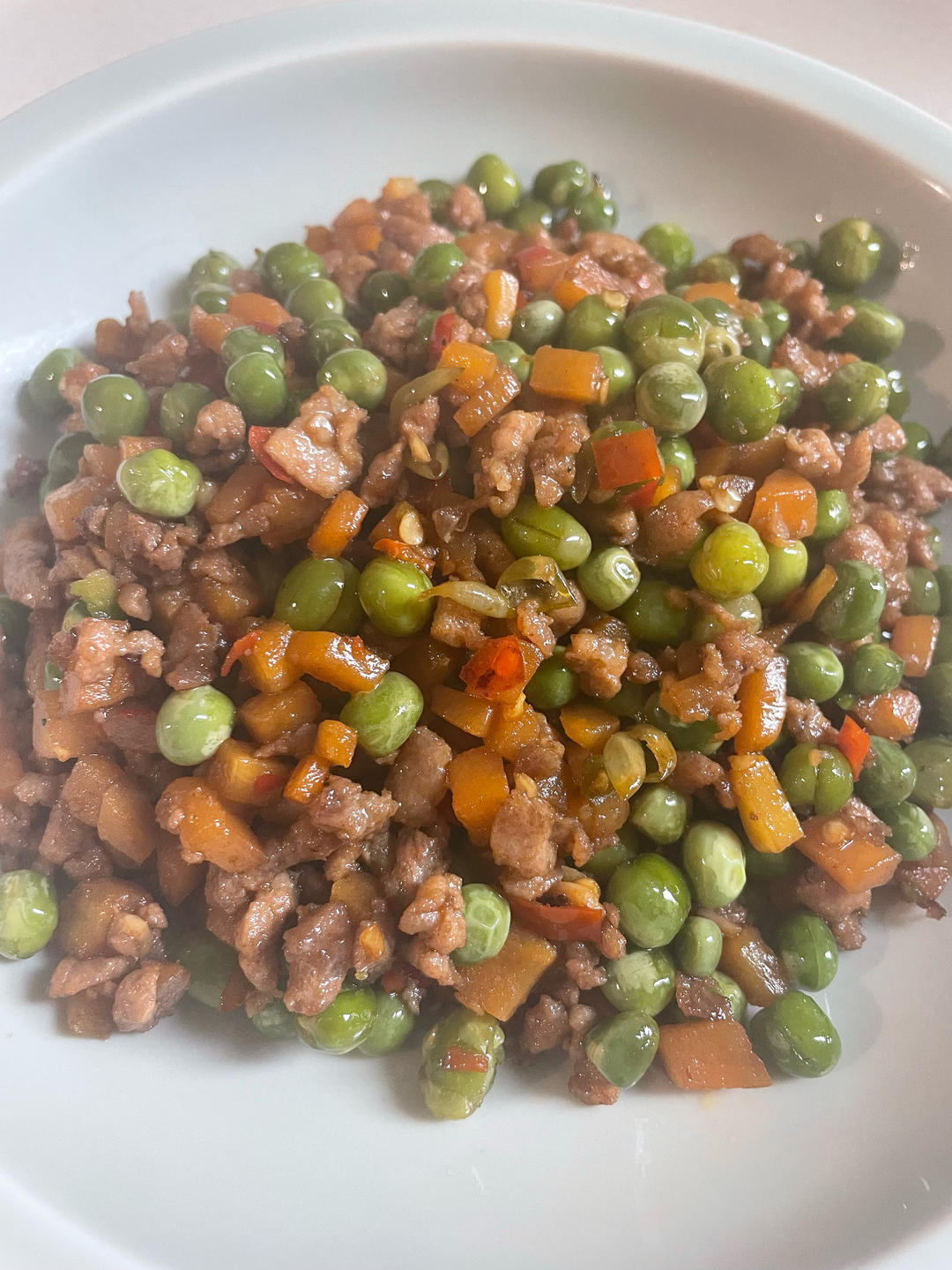 豌豆肉末｜酱香浓郁和清新鲜甜完美融合！