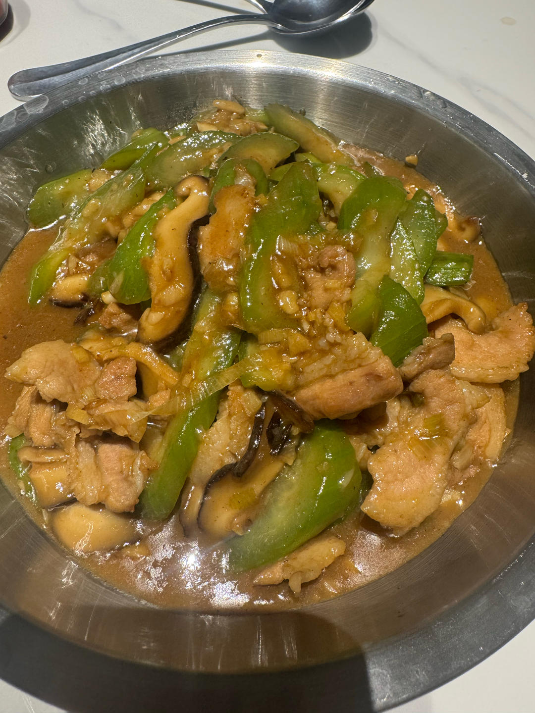 家常丝瓜炒肉