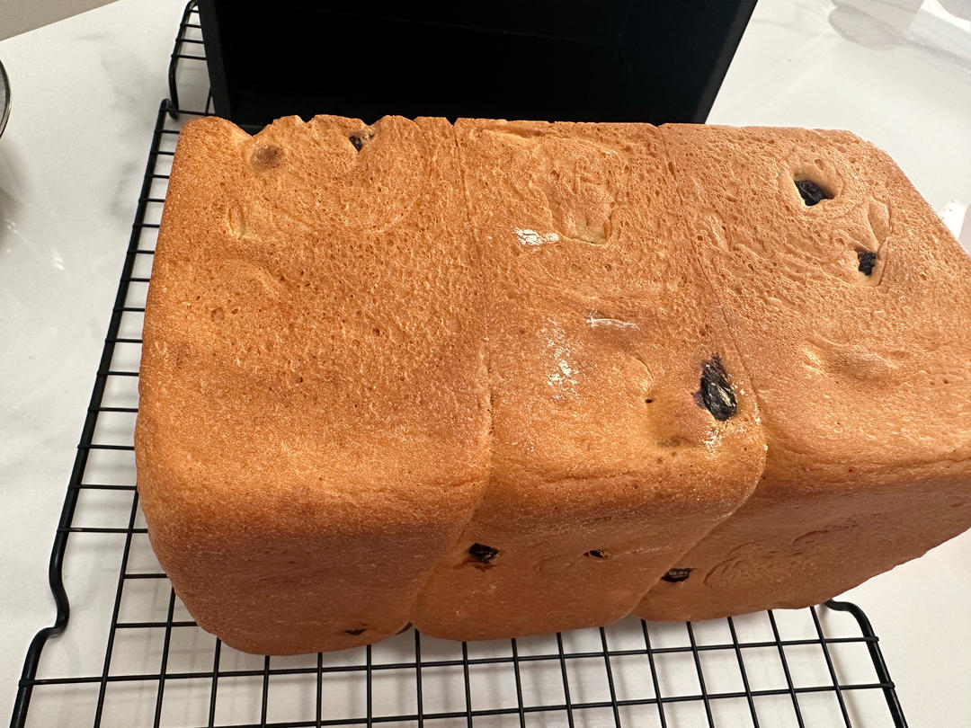 超柔软一发‼️奶香葡萄干手撕吐司『松软拉丝』