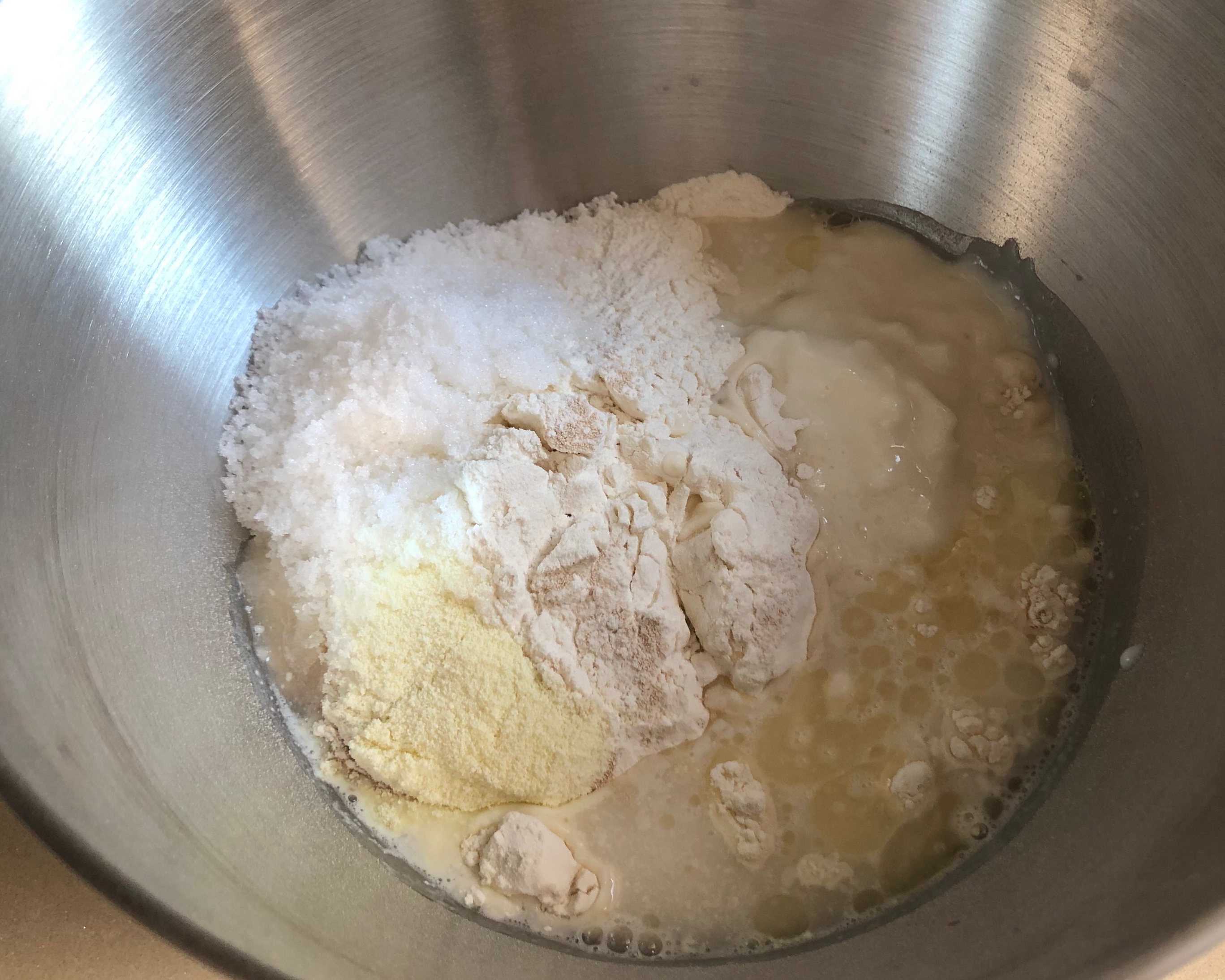 【汤种法】奶香双色刀切的做法 步骤3