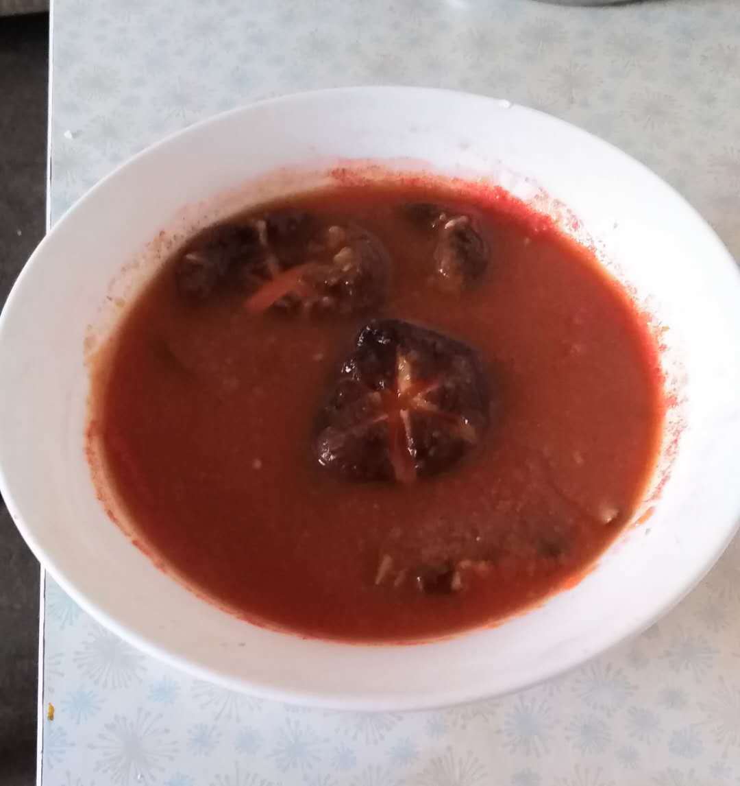 番茄香菇汤（无油素食）的做法