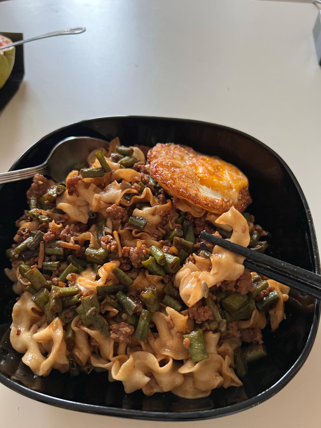 肉沫豆角下饭菜