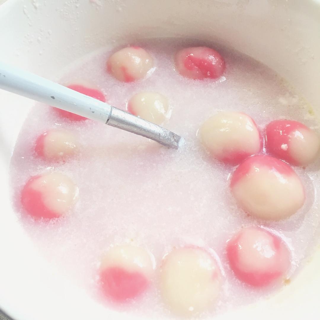 彩色雨花石汤圆（紫薯、南瓜、斑斓汁、红曲粉）