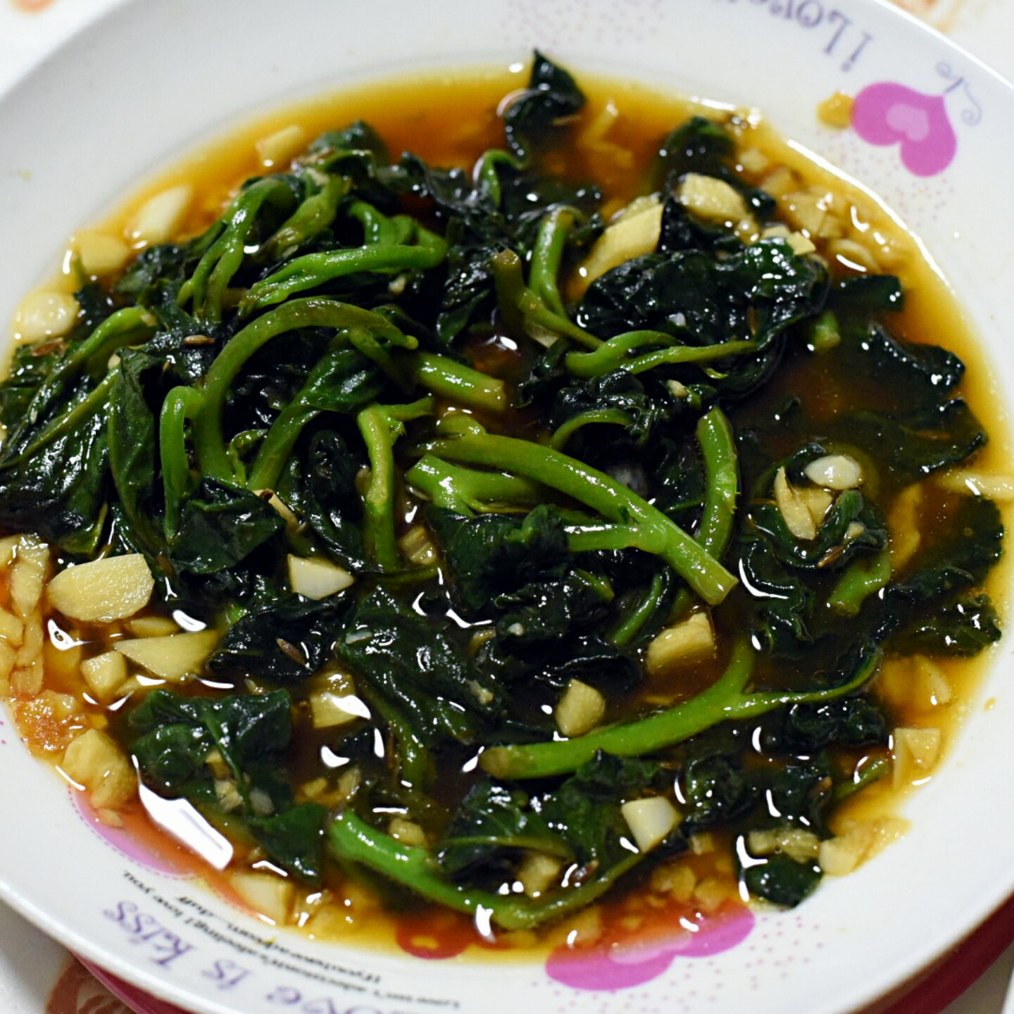 蒜香紫角叶（木耳菜）