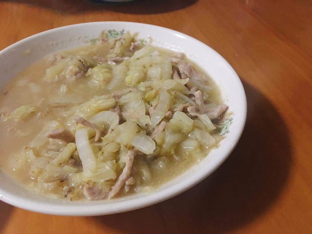 白菜烂糊肉丝