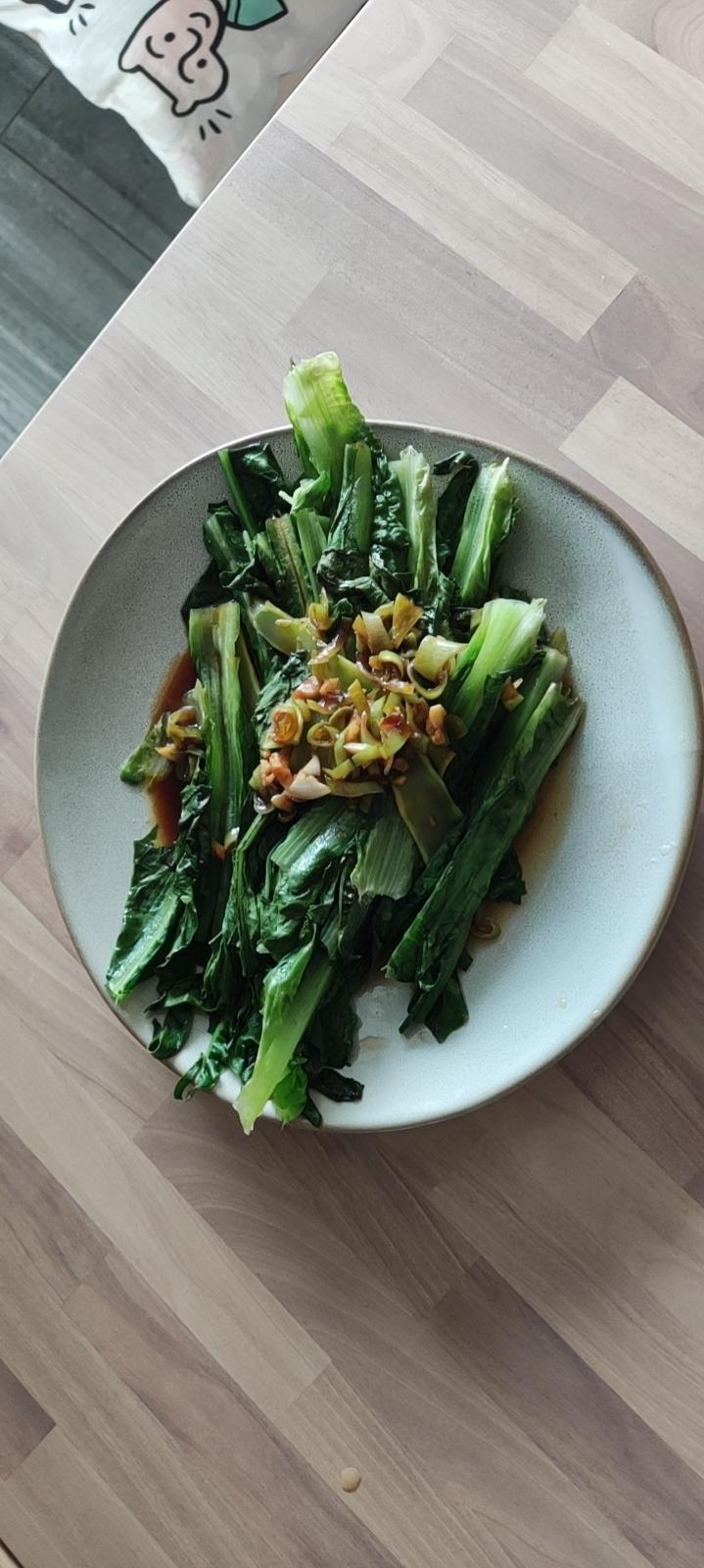白灼油麦菜