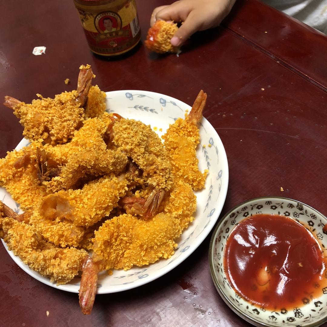 面包糠炸虾