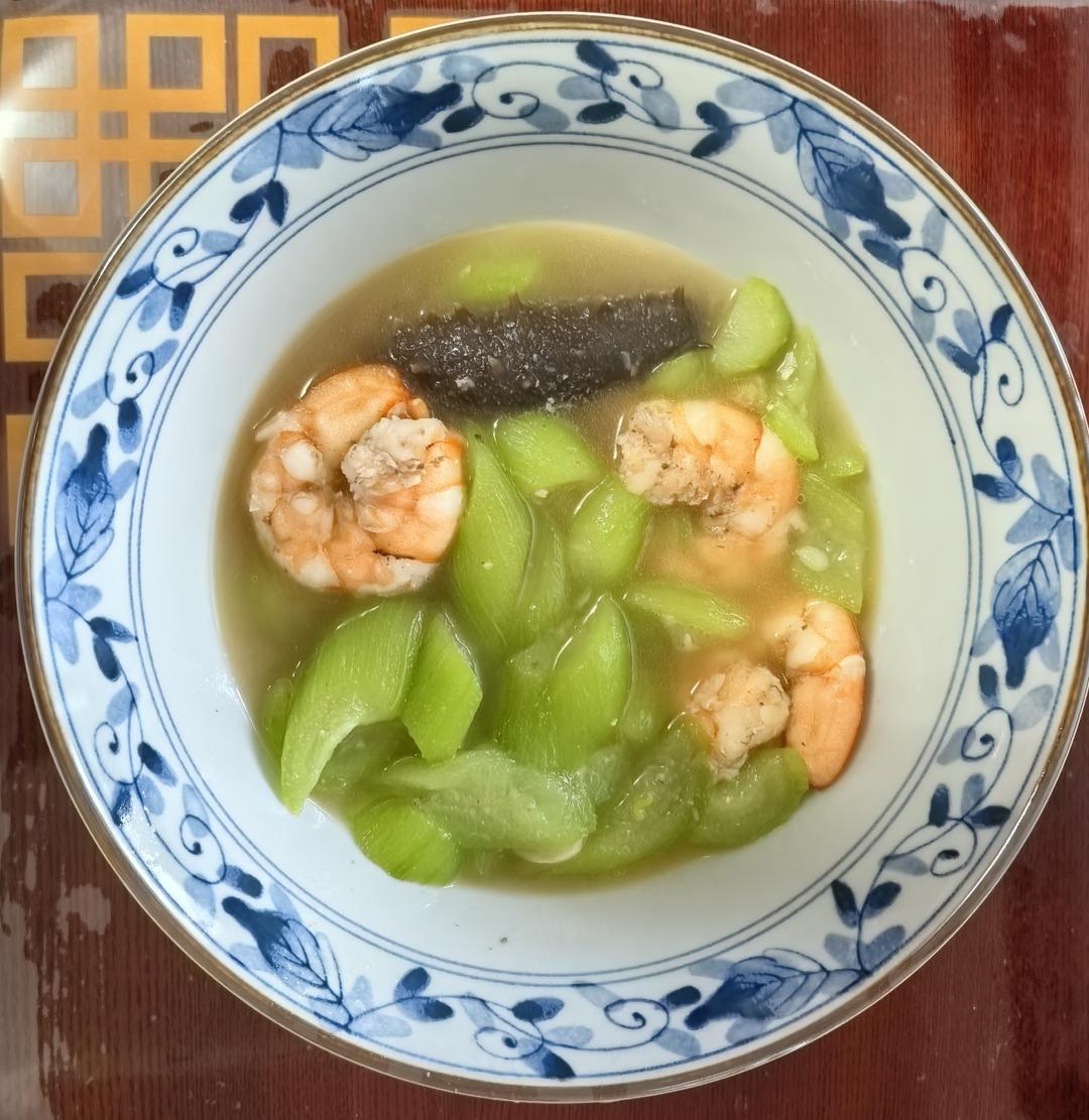 上汤虾仁丝瓜