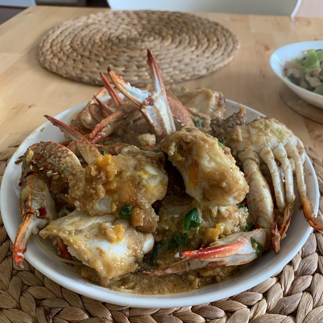 葱姜炒梭子蟹（very easy）