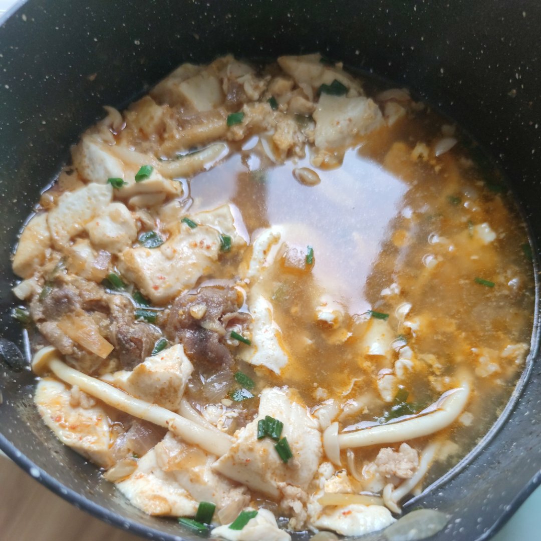 超级下饭的韩式嫩豆腐辣汤