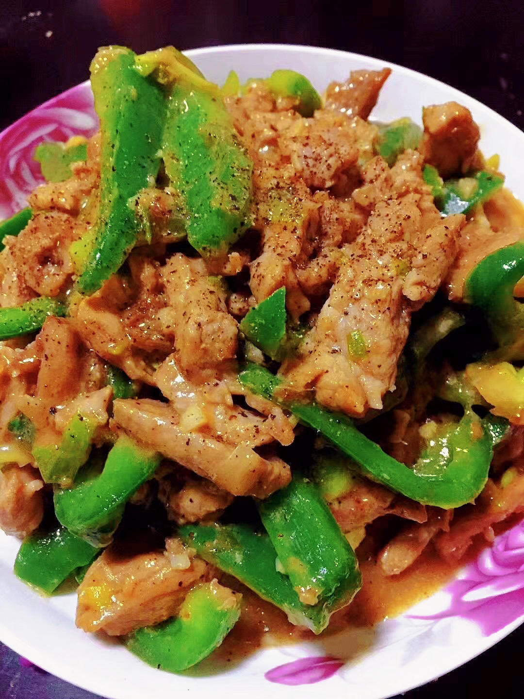 黑椒猪柳配青椒
