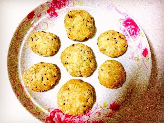 无糖黑芝麻燕麦饼的做法