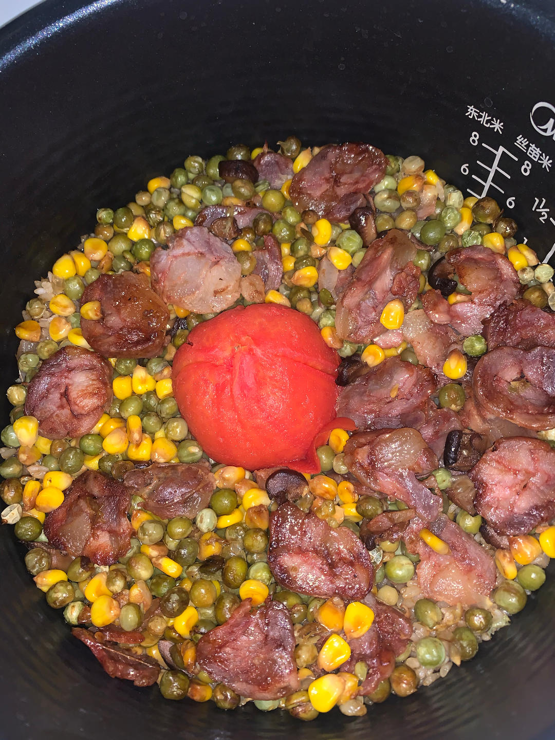 懒人必备～电饭煲腊肠焖饭