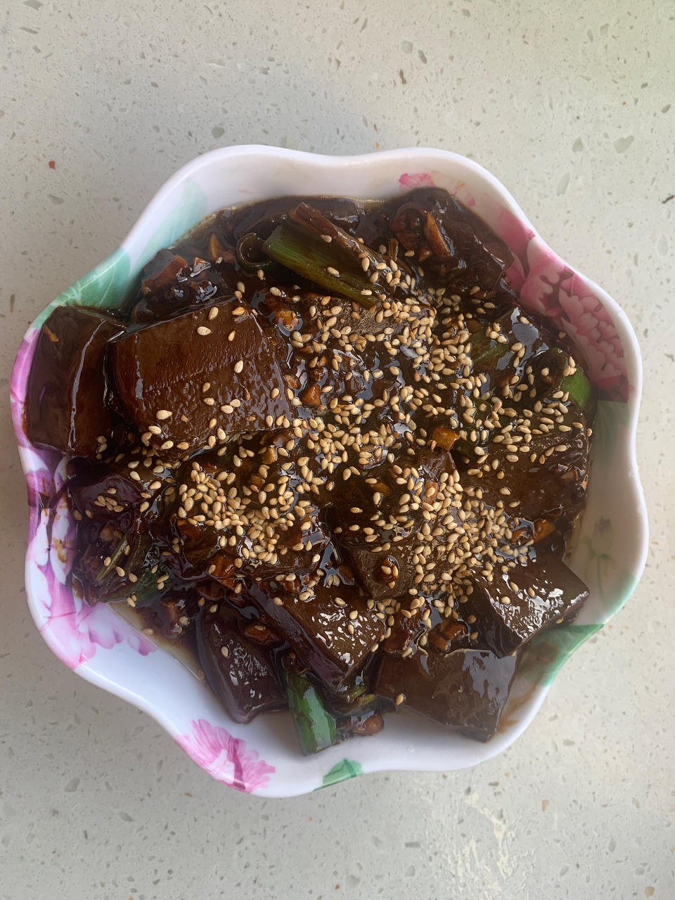 爆炒鸭血