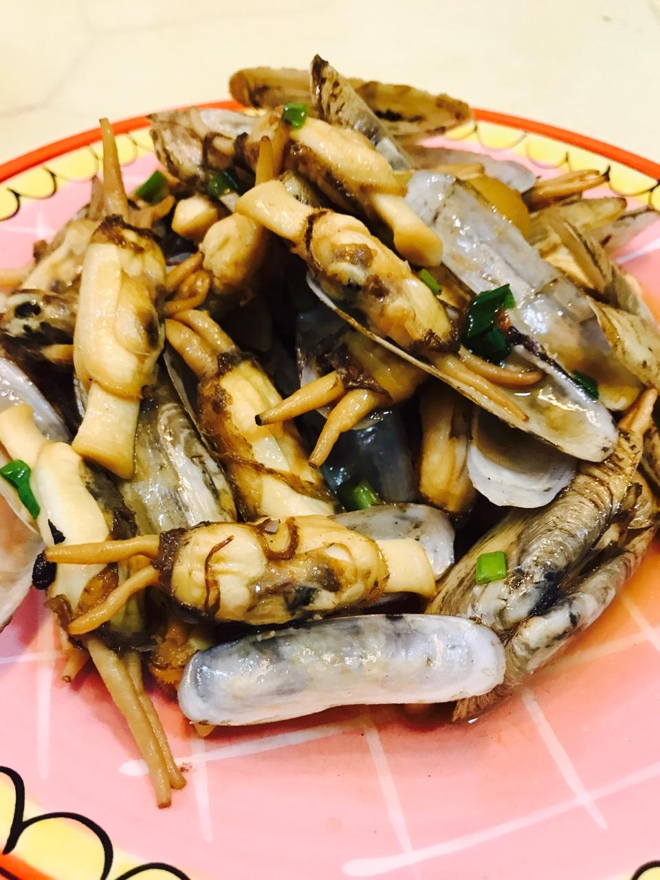 葱油爆蛏子