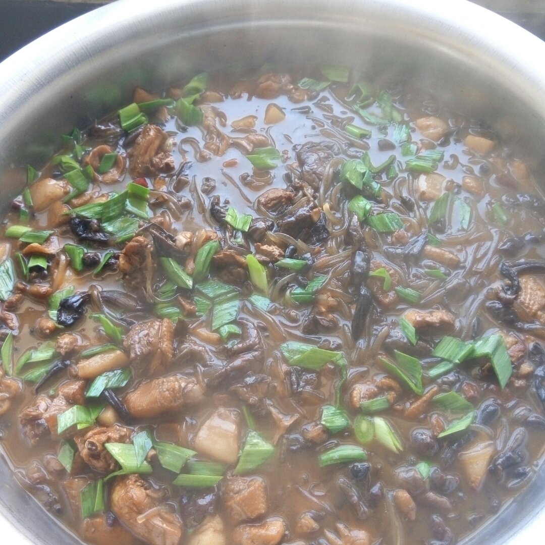 小鸡蘑菇炖粉条