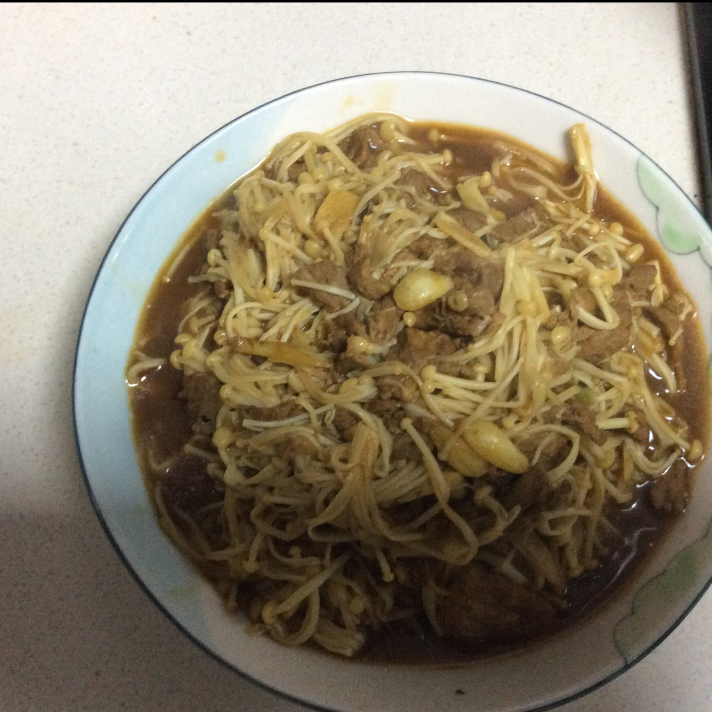 金针菇炒肉丝