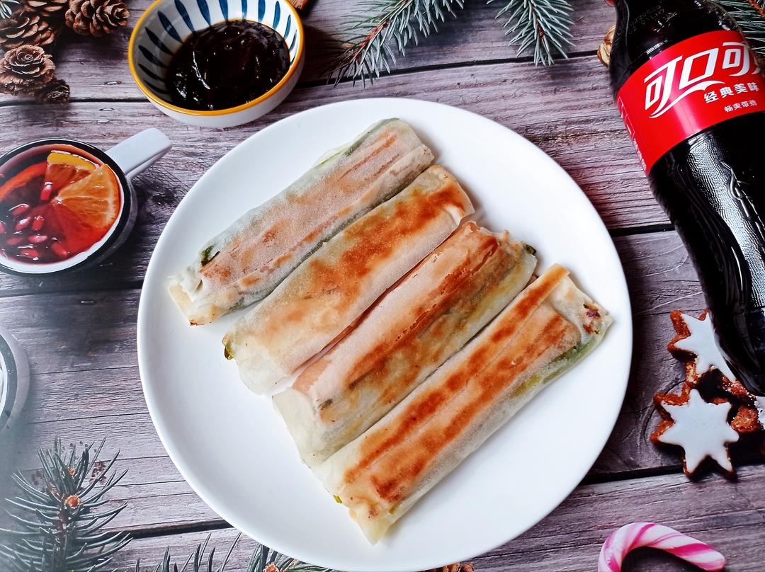 松脆葱包烩配可乐的做法