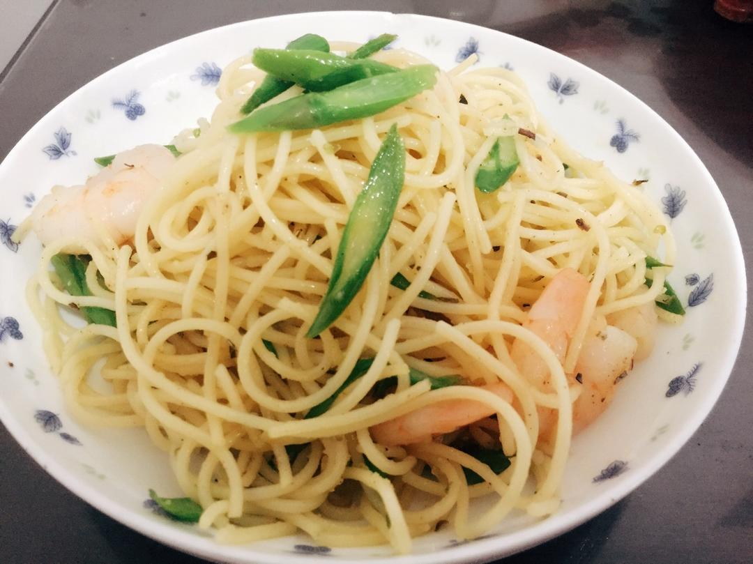 芦笋虾仁意面