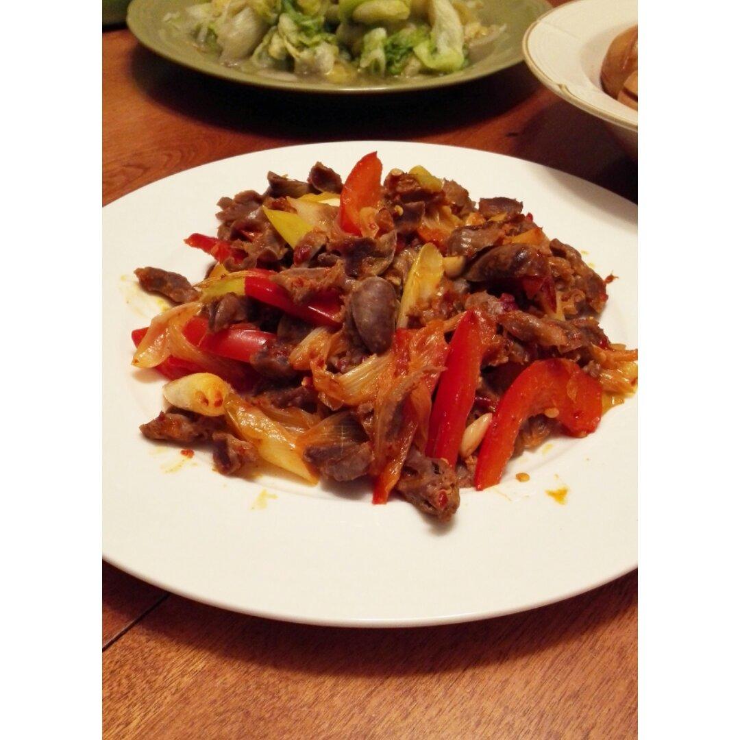 尖椒炒鸡杂