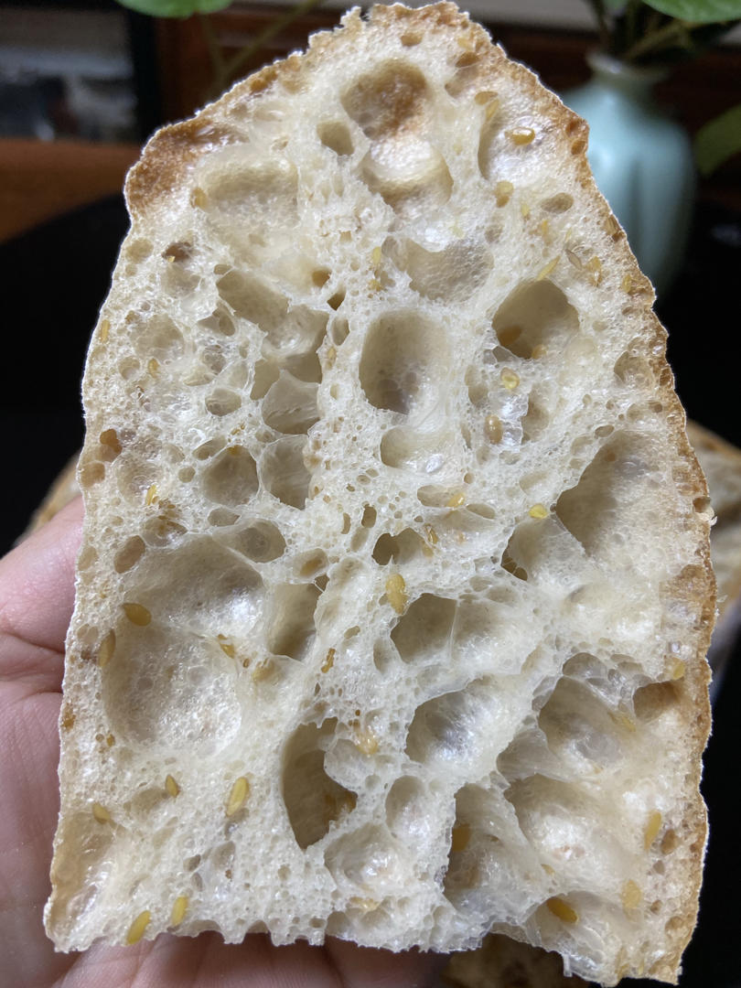 鲁邦种亚麻籽法棍-直接法（超香！干吃都可以吃一根！）