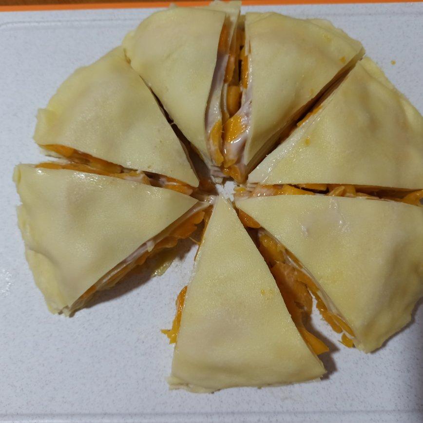 家庭简易版😚健康美味😍“芒果千层酸奶蛋糕🍰”